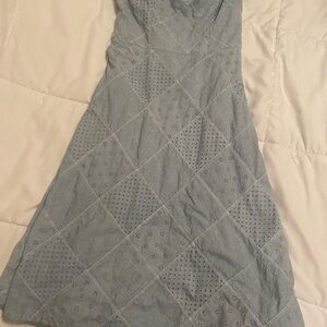 American Eagle Blue/gray strapless summer Dress